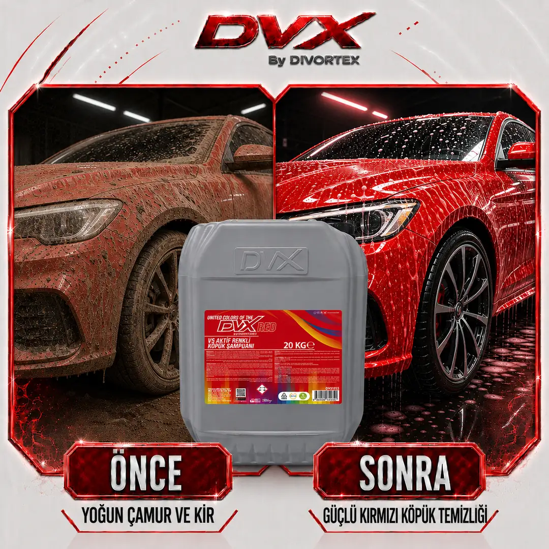 DVX | V5 Aktif Kırmızı Renkli Köpüklü Şampuan ( 20 kg ) - Görsel 4