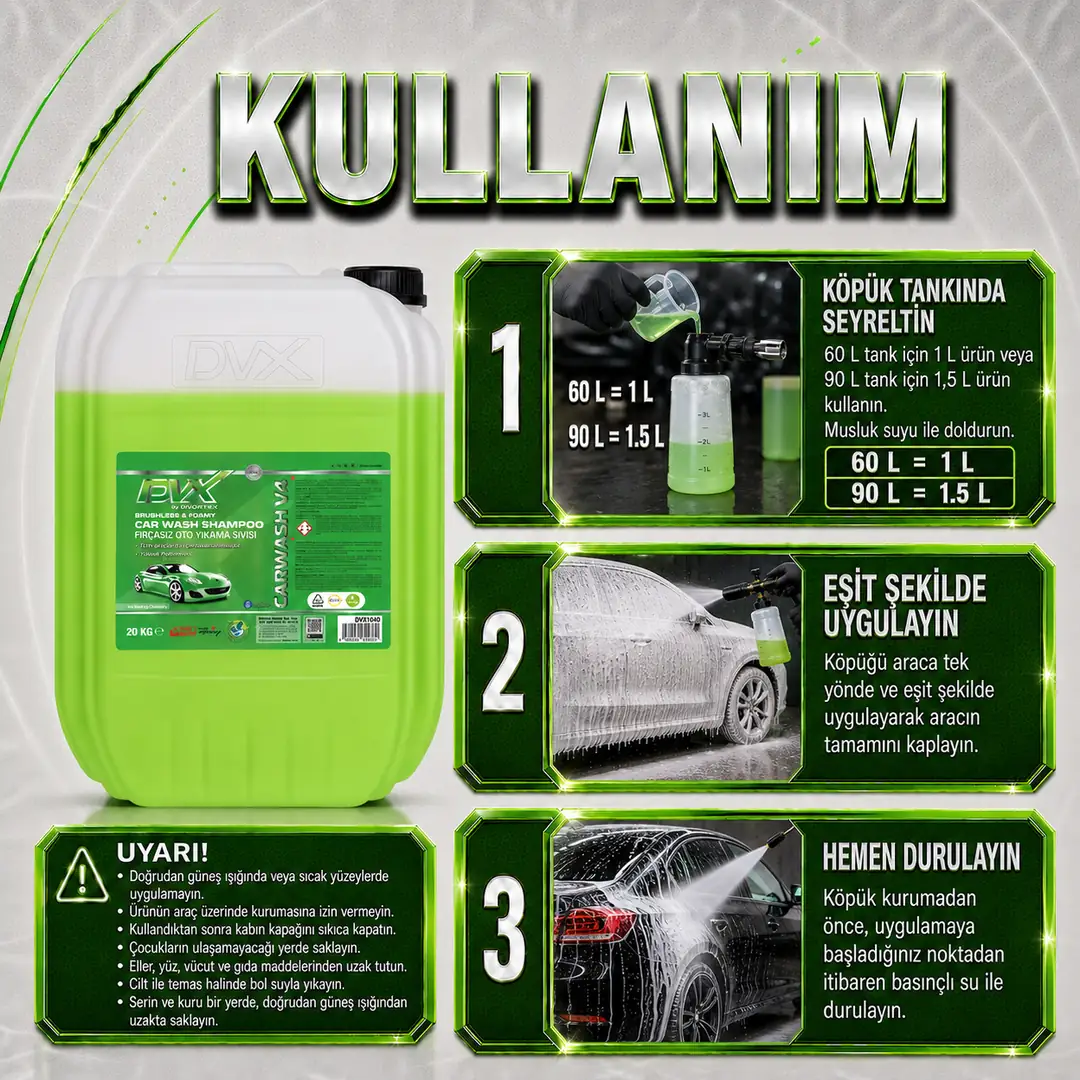 DVX | Car Wash V4 Yeşil (20 kg) - Görsel 3