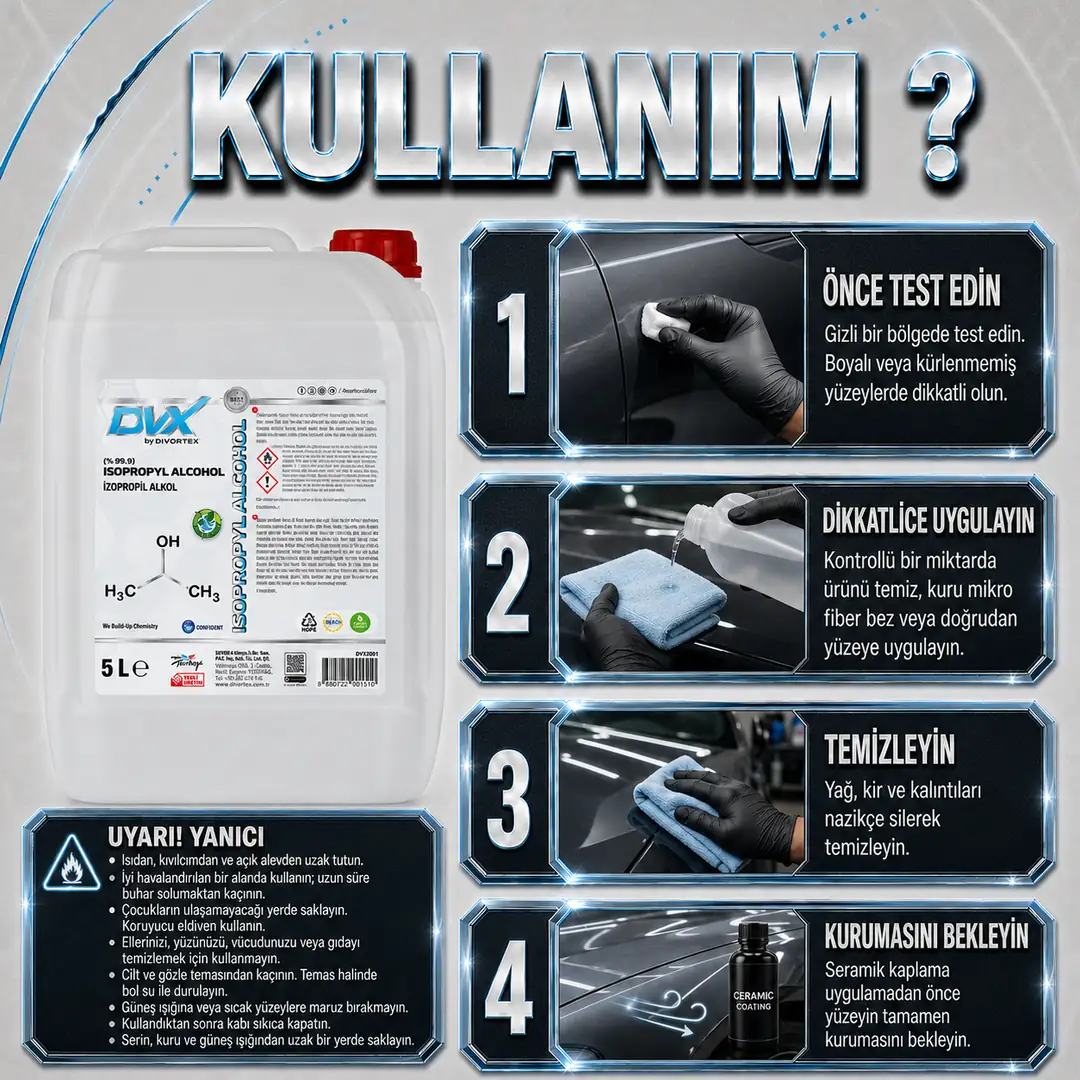 DVX | Ipa Izopropil Alkol C3H70H ( 5 kg ) - Görsel 3
