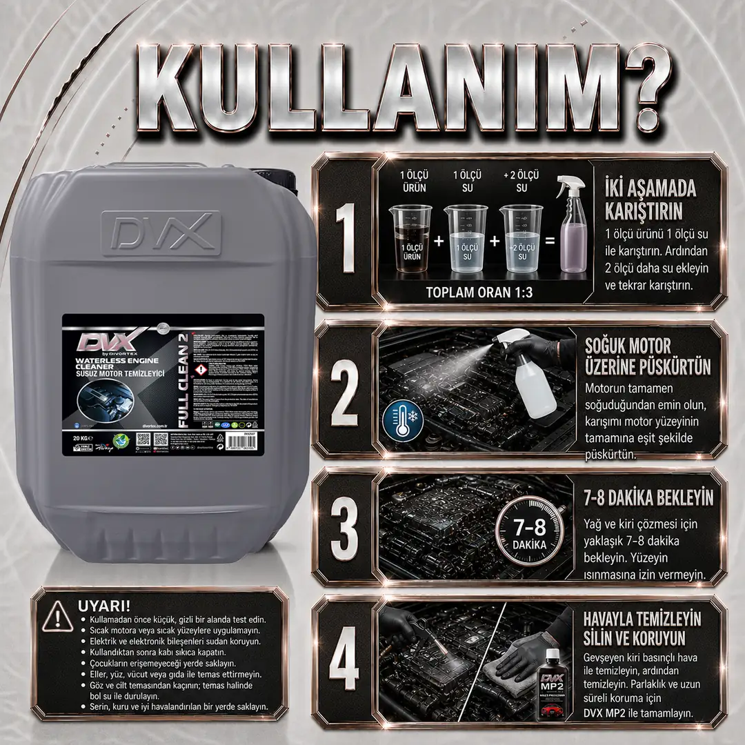 DVX | Full Clean 2 Susuz Motor Temizleyici ( 20kg ) - Görsel 3