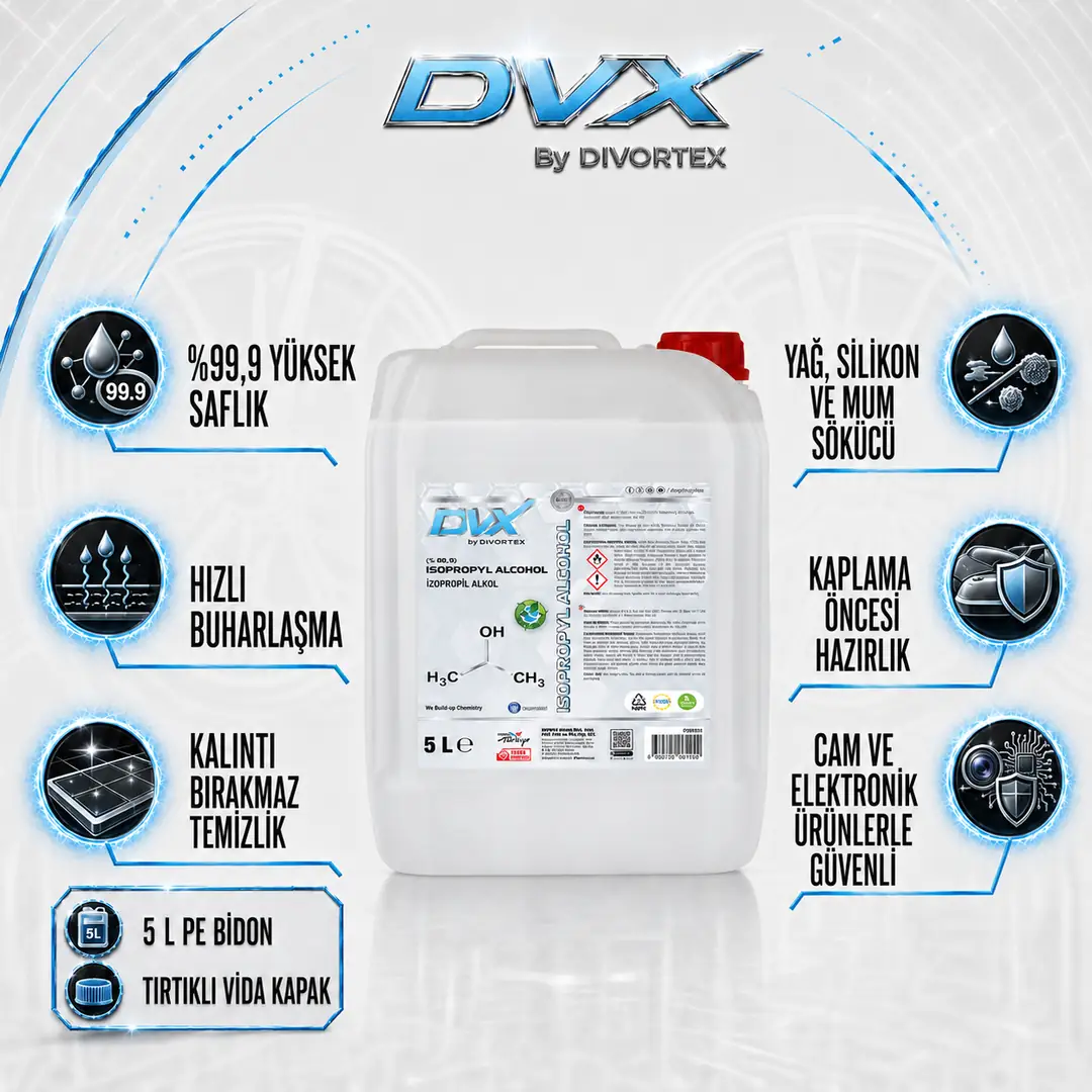 DVX | Ipa Izopropil Alkol C3H70H ( 5 kg ) - Görsel 2